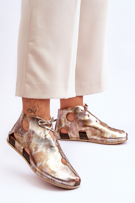 Haut Stiefel Es mussciejka 03426-42 goldene Farbe  Haut Stiefel Es mussciejka 03426-42 goldene Farbe