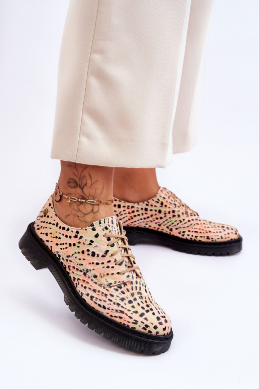 Feminin Haut Schuhe Oxford-Stilvollll Es mussciejka 04087-18 OrangeoZuo-schZuarze Farbe Feminin Haut Schuhe Oxford-Stilvollll Es mussciejka 04087-18 OrangeoZuo-schZuarze Farbe