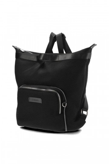 Damen-Netz-Handtasche-Rucksack Big Star LL574176 in Schwarz 2