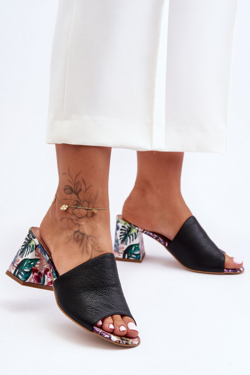 Feminin Lederhausschuhe mit Absätzen LeZuski Shoes 3209/K schZuarze Farbe Feminin Lederhausschuhe mit Absätzen LeZuski Shoes 3209/K schZuarze Farbe