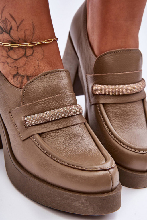 Haut Schuhe mit Absätzen mit Ornamenten Beige Lemar Gelanor Haut Schuhe mit Absätzen mit Ornamenten Beige Lemar Gelanor