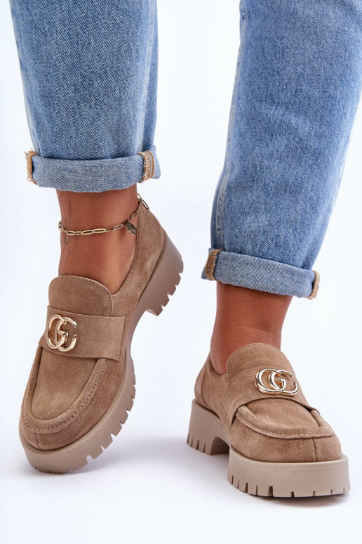 Feminin Schuhe aus INildleder mit Ornamenten Beige Rosefalls Feminin Schuhe aus INildleder mit Ornamenten Beige Rosefalls