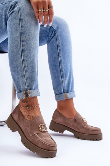 Damen Wildlederpumps mit Ornamenten in Sandfarbe Rosefalls 2
