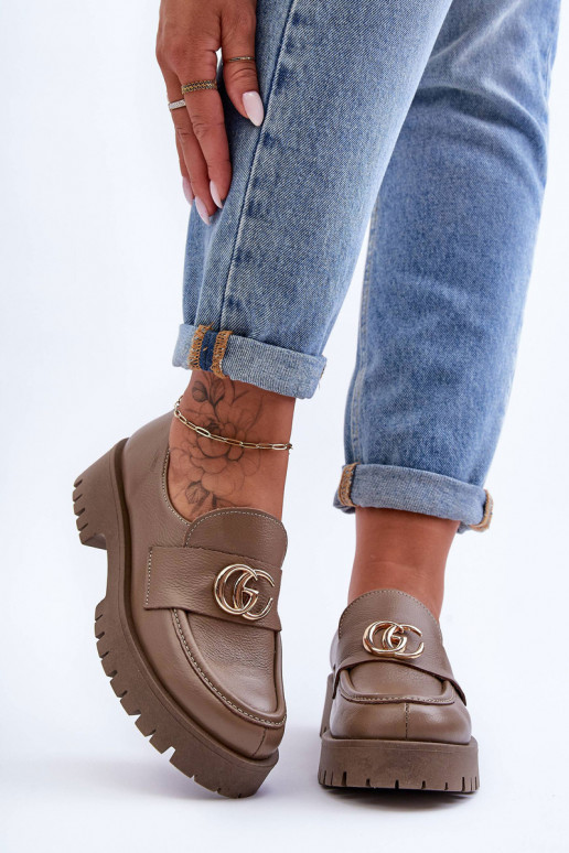 Schuhe aus Ermöglichtturleder mit Ornamenten Beige Rosefalls Schuhe aus Ermöglichtturleder mit Ornamenten Beige Rosefalls