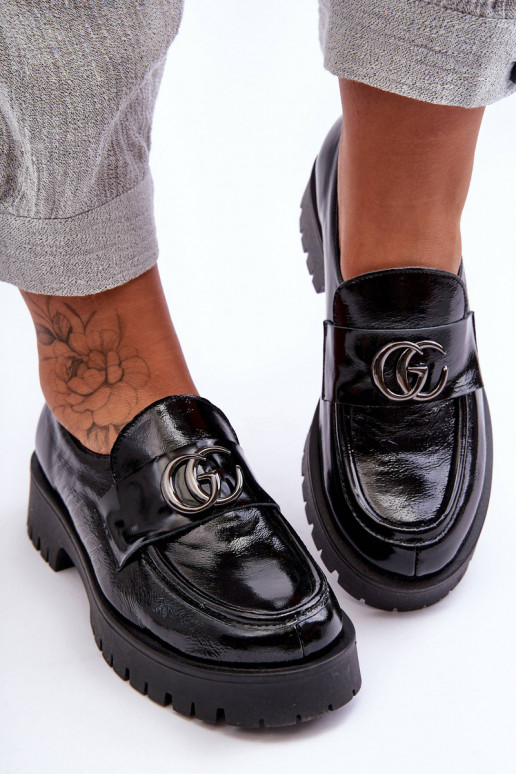 Schuhe aus Ermöglichtturleder mit Ornamenten schZuarze Farbe Rosefalls Schuhe aus Ermöglichtturleder mit Ornamenten schZuarze Farbe Rosefalls