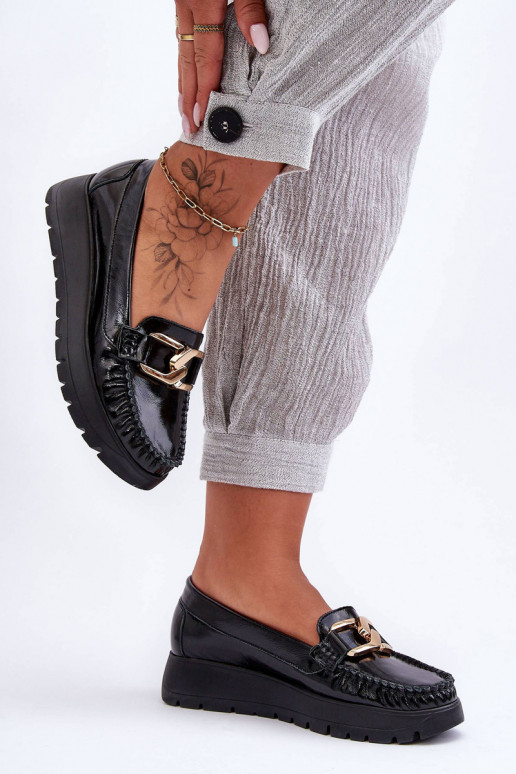 Haut Mokassins mit einer Plattform mit Ornamenten schZuarze Farbe Lemar Desmond Haut Mokassins mit einer Plattform mit Ornamenten schZuarze Farbe Lemar Desmond