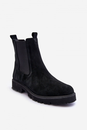 aus INildleder stylische Stiefel schZuarze Farbe Nicole 2672