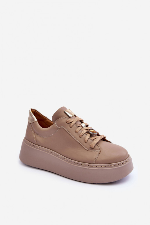 Haut Turnschuhe mit einer Plattform Es mussciejka 06191-04 Beige Haut Turnschuhe mit einer Plattform Es mussciejka 06191-04 Beige