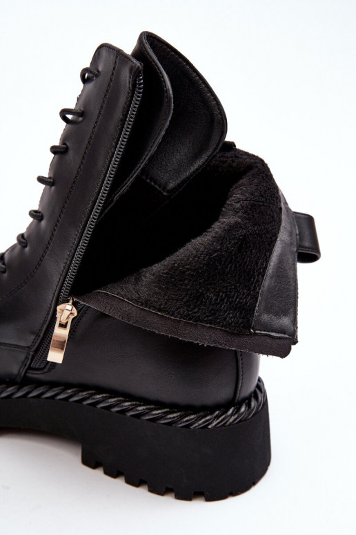 Damenstiefel hohe Reitstiefel mit Ornamenten schZuarze Farbe S.Barski MR870-68