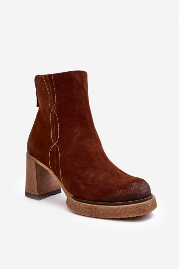 Damen Wildleder Stiefel in Braun Lemar Remilda 2