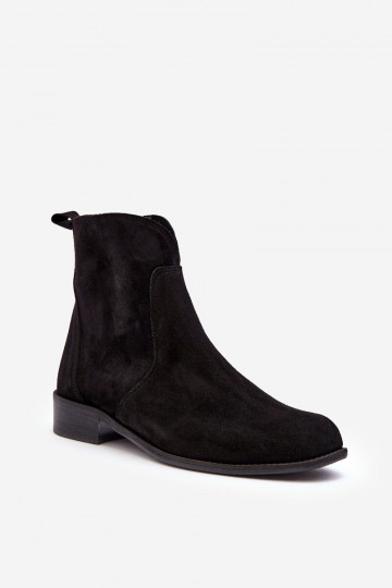 INildlederschuhe Feminin mit Reißverschlüssen schZuarze Farbe Nicole 2829 2