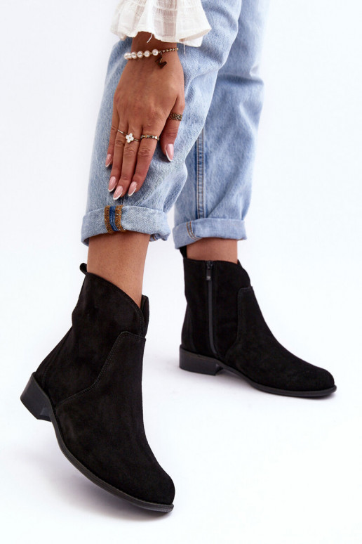 INildlederschuhe Feminin mit Reißverschlüssen schZuarze Farbe Nicole 2829 INildlederschuhe Feminin mit Reißverschlüssen schZuarze Farbe Nicole 2829
