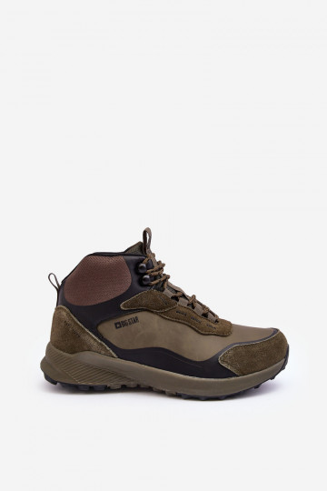 Männliche Warmfutter-Wanderschuhe in grüner Farbe Big Star MM174333 2
