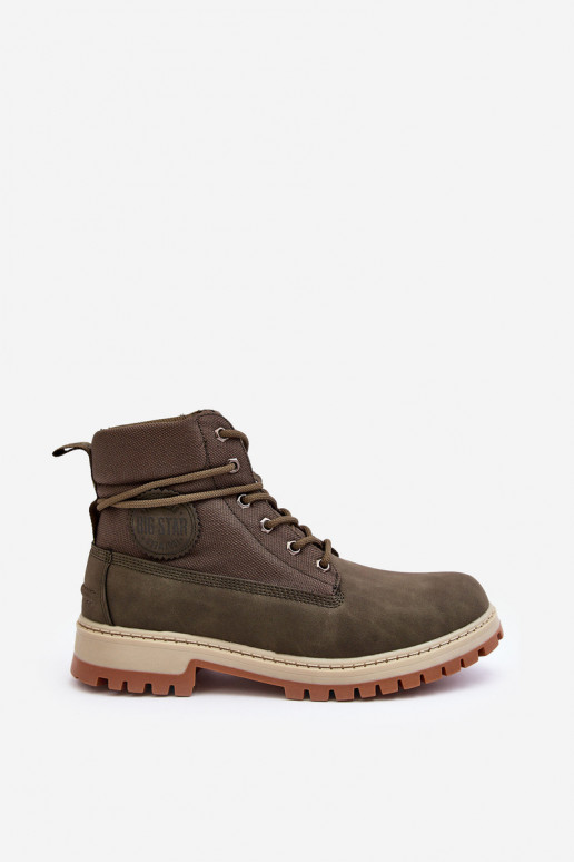 Männlich Stiefel Schuhe Memory Foam Khaki-Farbe Big Star KK174205 Männlich Stiefel Schuhe Memory Foam Khaki-Farbe Big Star KK174205