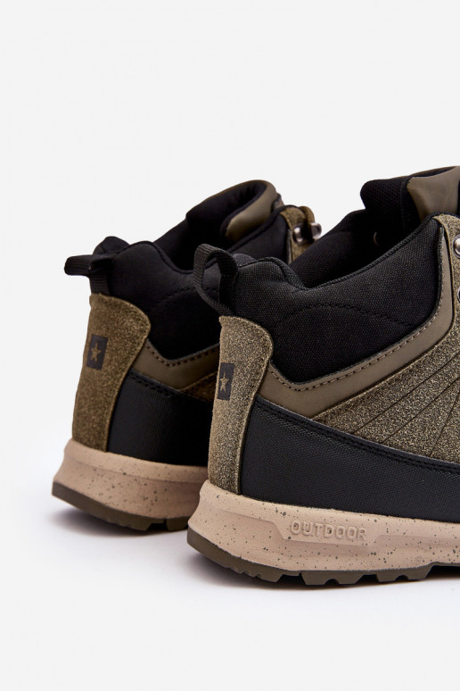 Feminin Beheizte INanderschuhe Khaki-Farbe Big Star MM274480