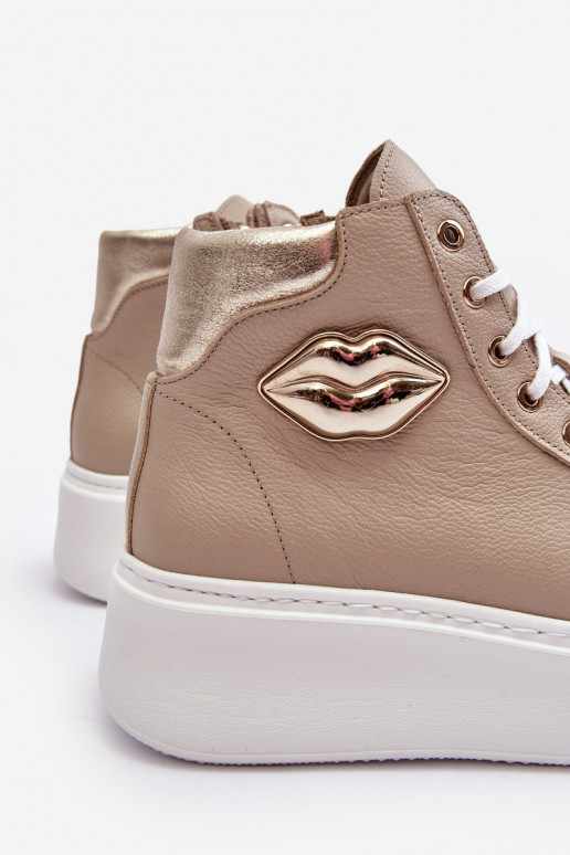 Freizeitschuhe Groß mit Reißverschlüssen Lemar Beige Katerin Freizeitschuhe Groß mit Reißverschlüssen Lemar Beige Katerin