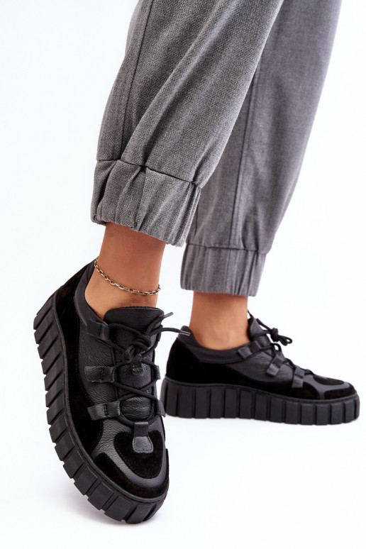 Feminin Haut Turnschuhe mit einer Plattform M01/1 Zazoo schZuarze Farbe Feminin Haut Turnschuhe mit einer Plattform M01/1 Zazoo schZuarze Farbe