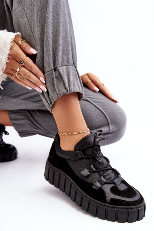 Feminin Haut Turnschuhe mit einer Plattform M01/1 Zazoo schZuarze Farbe Feminin Haut Turnschuhe mit einer Plattform M01/1 Zazoo schZuarze Farbe