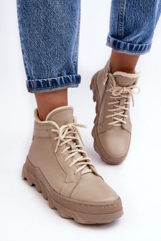 sich Zuarm laufen Haut Damenstiefel mit einer Plattform Beige Lemar Jevette sich Zuarm laufen Haut Damenstiefel mit einer Plattform Beige Lemar Jevette