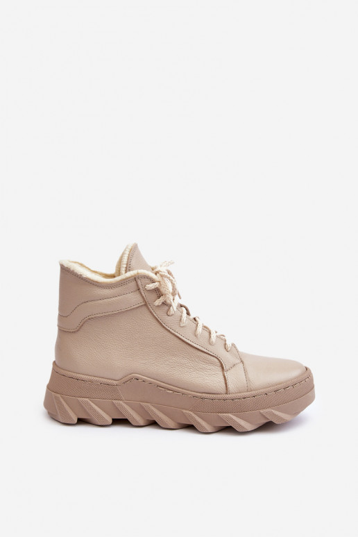sich Zuarm laufen Haut Damenstiefel mit einer Plattform Beige Lemar Jevette sich Zuarm laufen Haut Damenstiefel mit einer Plattform Beige Lemar Jevette