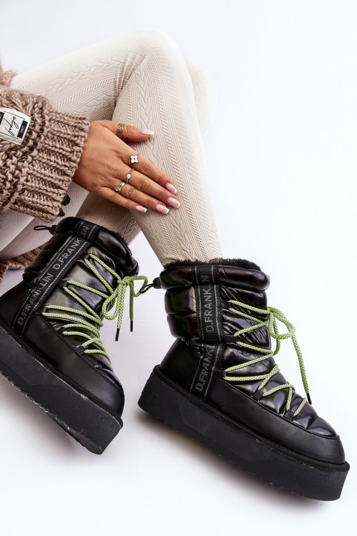 Schneestiefel Feminin Auf dicker Sohle Vegan D.Franklin DFSH371007 schZuarze Farbe Schneestiefel Feminin Auf dicker Sohle Vegan D.Franklin DFSH371007 schZuarze Farbe