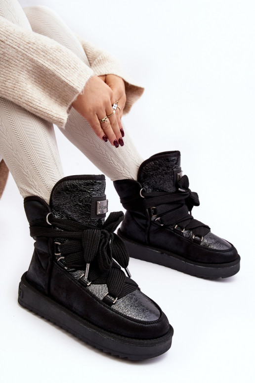 Feminin Schneestiefel mit stilvollen Details D.Franklin DFSH370006 schZuarze Farbe