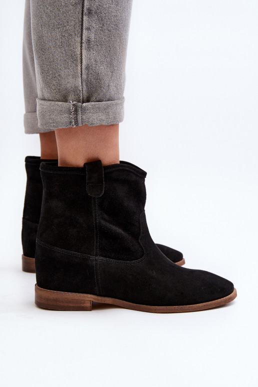 Zazoo 2326 aus INildleder Ein überzeugendes Stilvollll Damenstiefel schZuarze Farbe