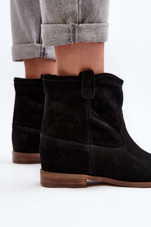 Zazoo 2326 aus INildleder Ein überzeugendes Stilvollll Damenstiefel schZuarze Farbe