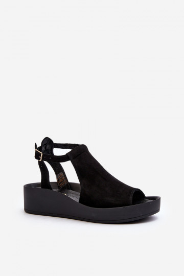 Zazoo 2914 INildledersandalen für Damen schZuarze Farbe