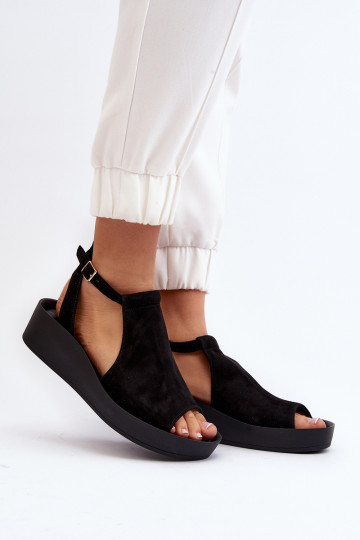 Zazoo 2914 Damen-Sandalen aus Wildleder in Schwarz 2