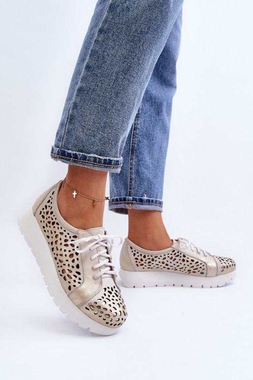 Zazoo 2821 Haut Schuhe Feminin mit durchbrochenen Elementen goldene Farbe Zazoo 2821 Haut Schuhe Feminin mit durchbrochenen Elementen goldene Farbe