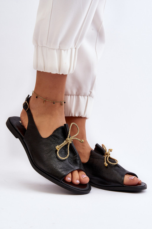 Zazoo 2898 Haut Flache Sandalen schZuarze Farbe Zazoo 2898 Haut Flache Sandalen schZuarze Farbe