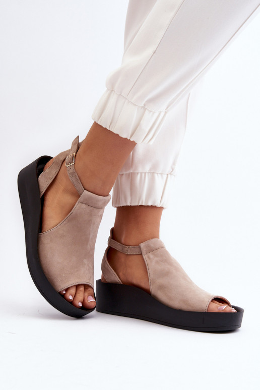 Zazoo 2914 INildledersandalen für Damen Beige