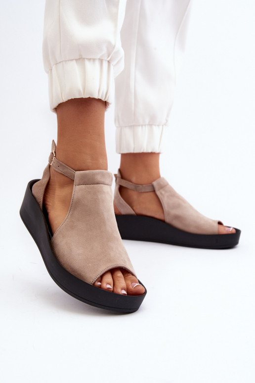 Zazoo 2914 INildledersandalen für Damen Beige