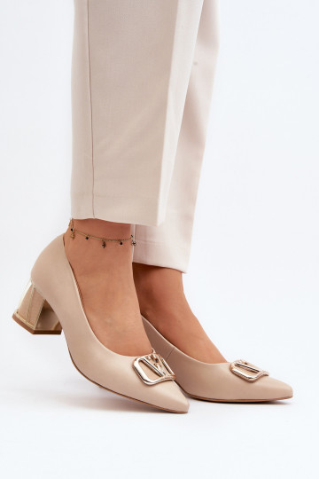 Eleganter Stil Schuhe mit Ornamenten Laura Messi 2740 Beige