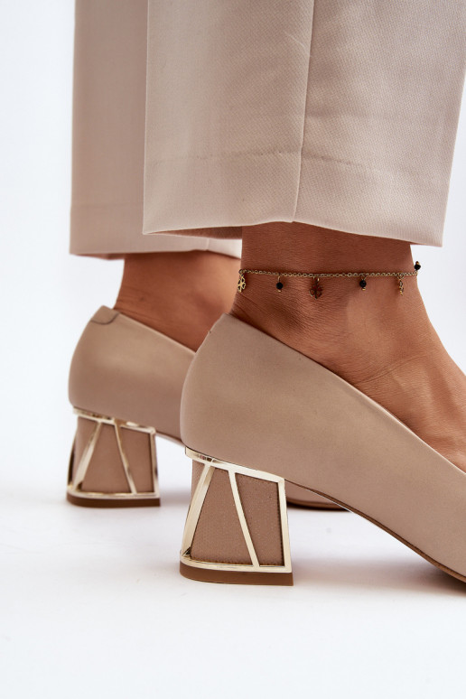 Eleganter Stil Schuhe mit Ornamenten Laura Messi 2740 Beige Eleganter Stil Schuhe mit Ornamenten Laura Messi 2740 Beige