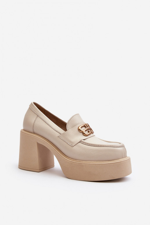 Zazoo 20170 Schuhe Haut Feminin mit Absätzen elfenbeinfarbe Zazoo 20170 Schuhe Haut Feminin mit Absätzen elfenbeinfarbe