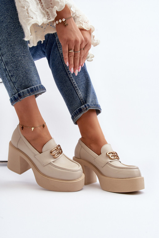 Zazoo 20170 Schuhe Haut Feminin mit Absätzen elfenbeinfarbe Zazoo 20170 Schuhe Haut Feminin mit Absätzen elfenbeinfarbe