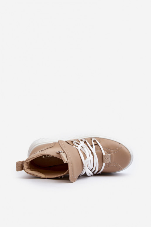 Zazoo 3416 Haut Feminin Turnschuhe Beige