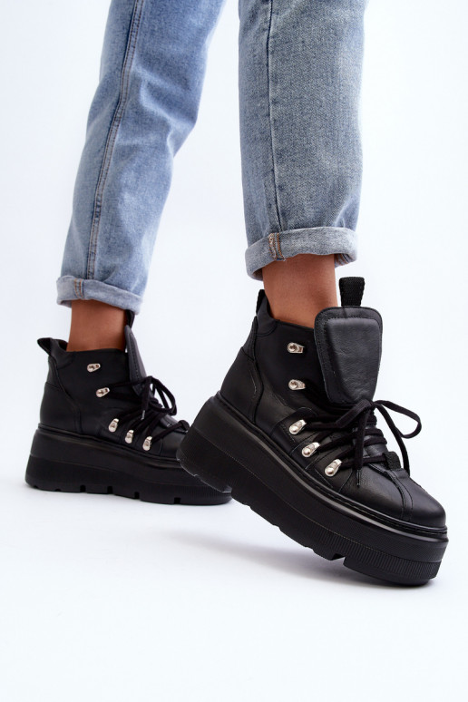 Zazoo 3416 Haut Feminin Turnschuhe schZuarze Farbe