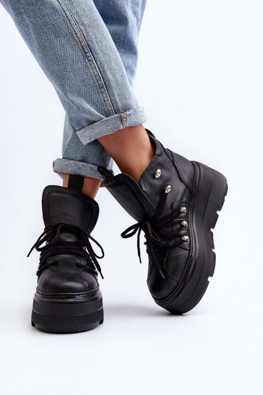 Zazoo 3416 Haut Feminin Turnschuhe schZuarze Farbe