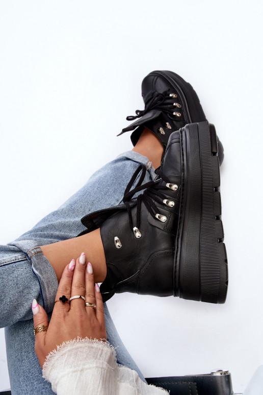 Zazoo 3416 Haut Feminin Turnschuhe schZuarze Farbe