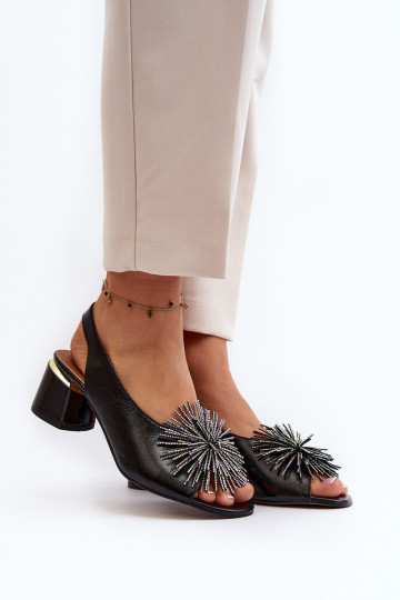 Damen Sandalen mit Ornamenten Laura Messi 2719 in Schwarz 2