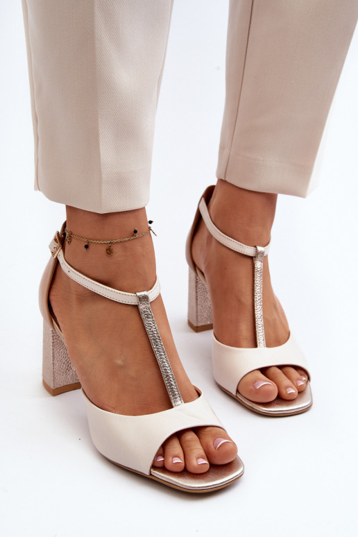 Damensandalen mit Absatz Laura Messi 2759 Beige Damensandalen mit Absatz Laura Messi 2759 Beige