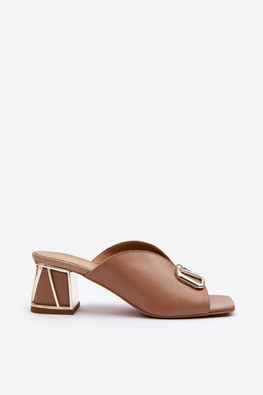 Eleganter Stil Damenhausschuhe mit Absätzen Laura Messi 2771 Beige Eleganter Stil Damenhausschuhe mit Absätzen Laura Messi 2771 Beige