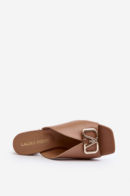 Eleganter Stil Damenhausschuhe mit Absätzen Laura Messi 2771 Beige Eleganter Stil Damenhausschuhe mit Absätzen Laura Messi 2771 Beige