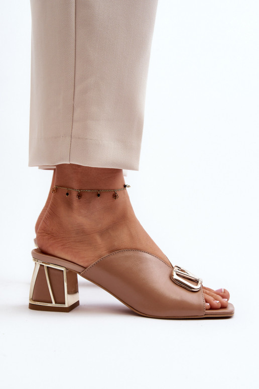 Eleganter Stil Damenhausschuhe mit Absätzen Laura Messi 2771 Beige Eleganter Stil Damenhausschuhe mit Absätzen Laura Messi 2771 Beige