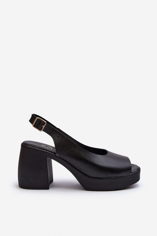 Zazoo 40376 Damensandalen Auf massiven Absätzen schZuarze Farbe