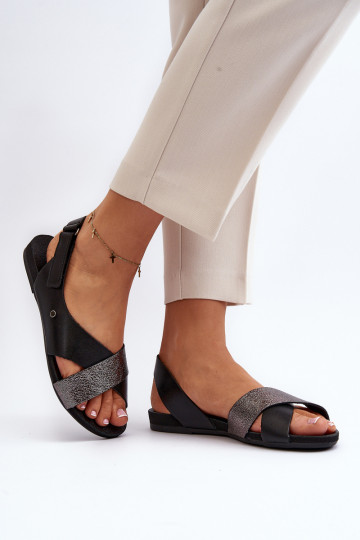 Zazoo 40141 Damen Sandalen mit Klettverschluss schwarz