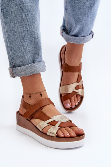 Zazoo 40397 Damen Sandalen mit Plateau braun